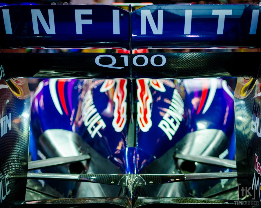 Rear wing of the Red Bull F1 car