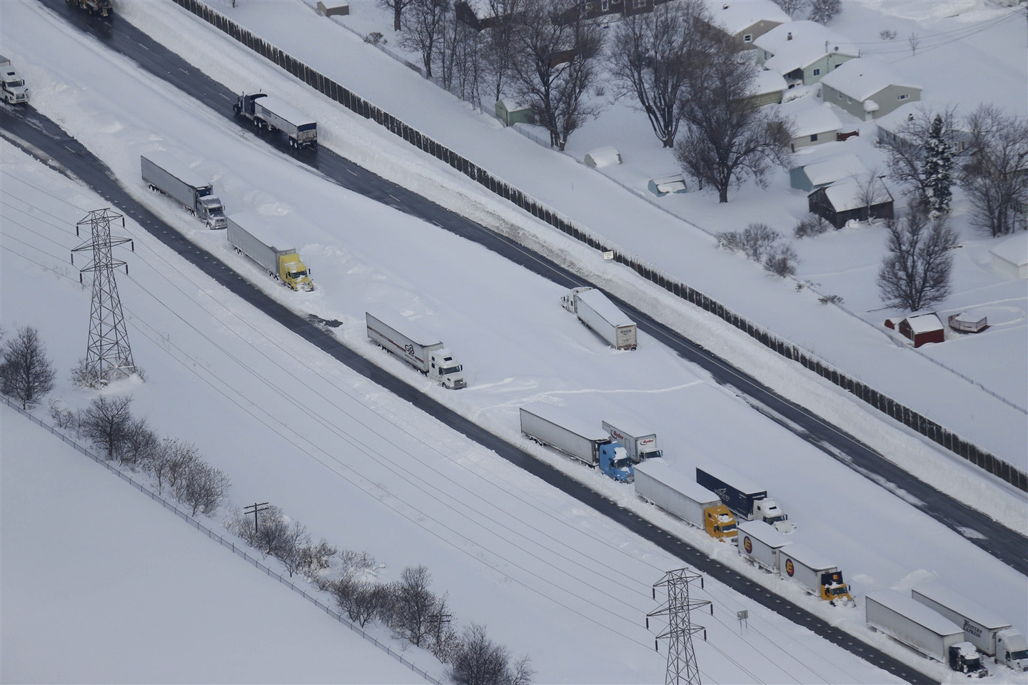 Snow-hit Buffalo: A bird’s eye view