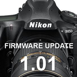 Nikon D850 Firmware Update 1.01 (1-16-18)
