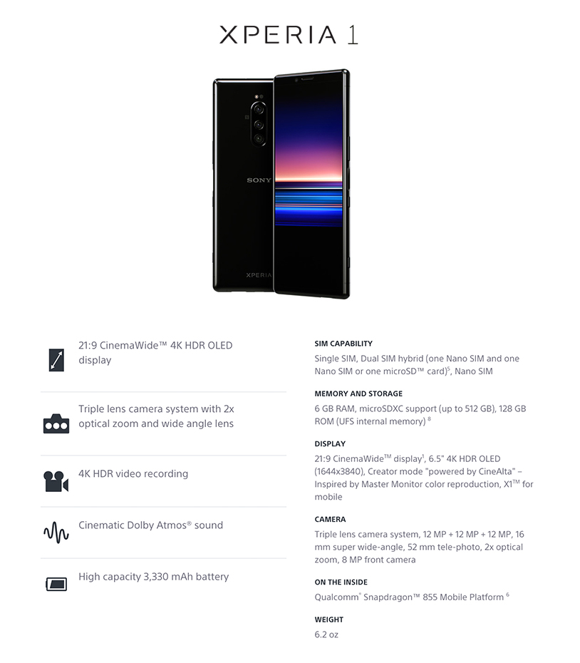 Sony XPERIA 1