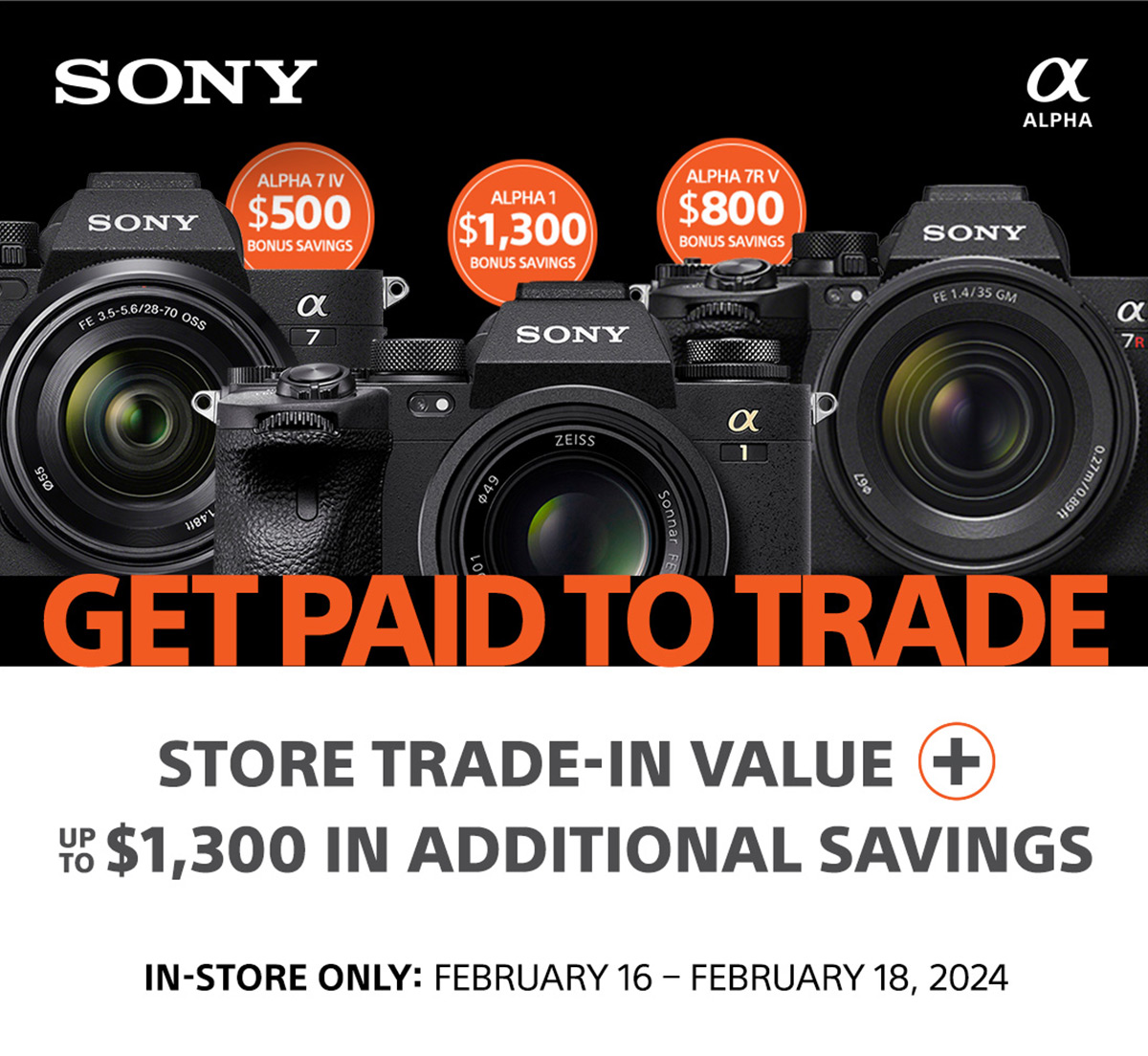 Sony Trade In & Trade Up Event