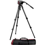 Manfrotto 504HD VD Fluid Video Head with 535 CarbonFiber Tripod Legs  and  Case