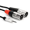 Hosa Technology Pro Stereo Breakout Cable - 3.5mm Stereo Mini/Dual 3pin-10ft