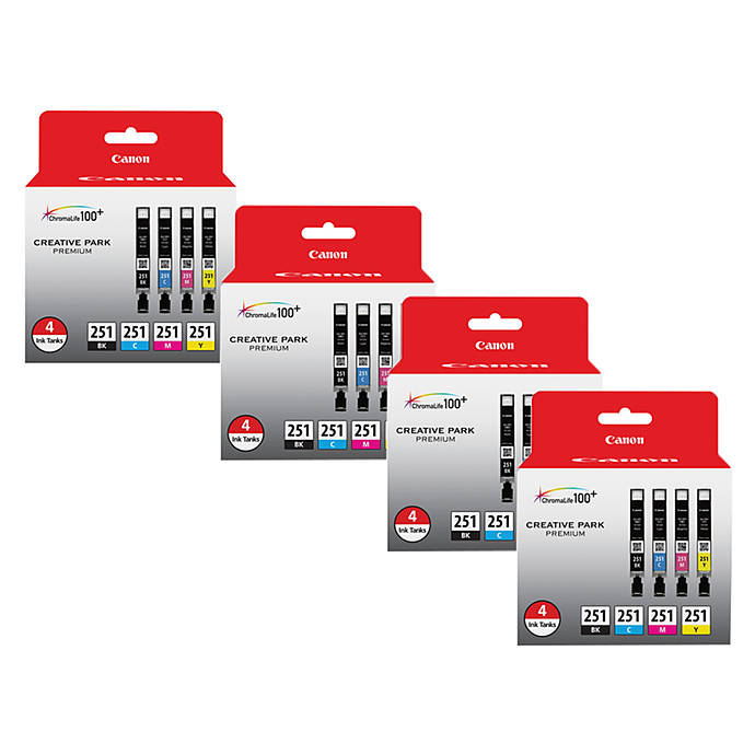 Canon CLI251 BK/CMY 4 PK Value Pack Ink for Canon InkJet Printers4 PK