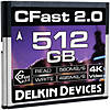 Delkin Devices 512GB Cinema CFast 2.0 560MB/s Read 495MB/s Write