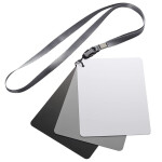 DLC Pocket Size White/Black/ 18% Grey Card Set On Q.R. Lanyard