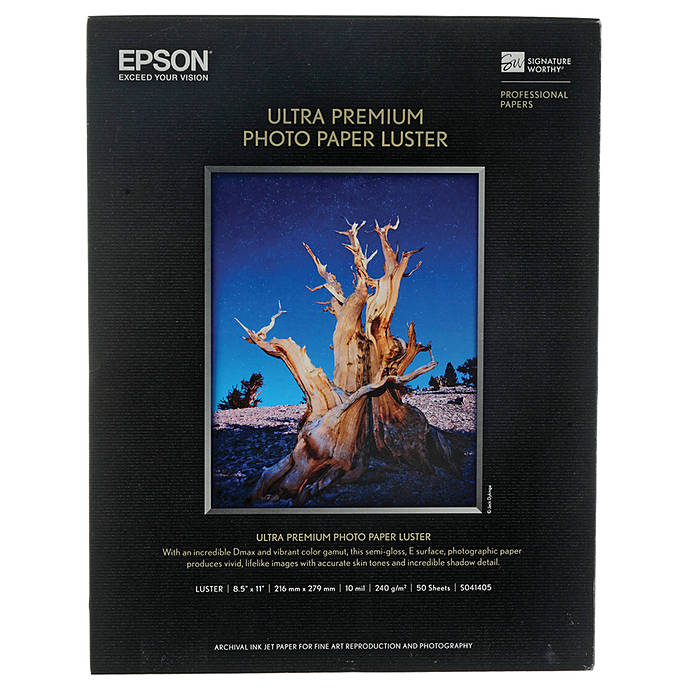 Epson 85x11 In Ultra Premium Luster Paper 50 Sheets Paper Epson At Unique Photo 3016