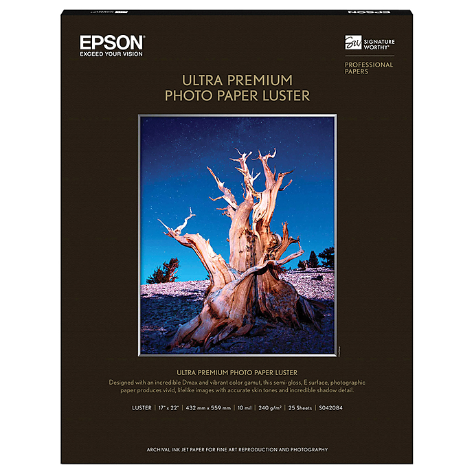 Epson 17x22 Ultra Premium Lustre Paper 25 Sheets Paper Epson at