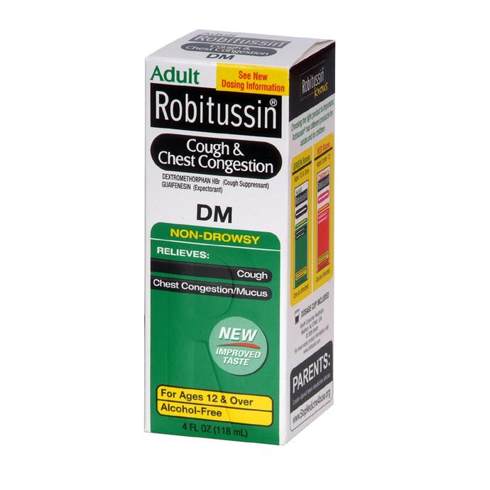 Robitussin DM Peak 4oz Cough and Chest Congestion | Multi Dose Medicine ...