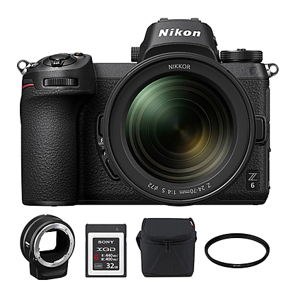 Nikon Z6 Mirrorless Digital Camera with 24-70mm Lens  and  FTZ Mount Adapter Kit