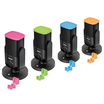 Rode Set of Colored ID Caps and Clips for 4 NTUSB Mini Microphones