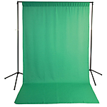 Savage Chroma Green Solid Muslin Backdrop with Background Support Stand