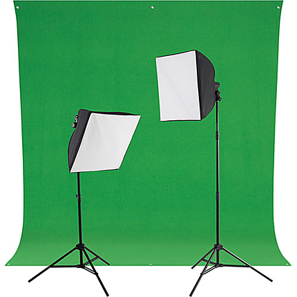 Westcott uLite LED 2-Light Green Screen Photo Kit