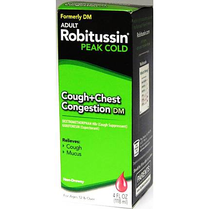 Robitussin DM Peak 4oz Cough  and  Chest Congestion