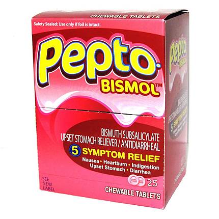 Pepto Bismol 2pk Tablets (Box of 25 2pks) | Single Dose Medicine ...